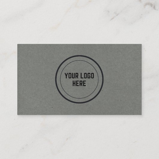 Beruflich Grey Kraft Paper Real Anwesen Visitenkarte (Rückseite)