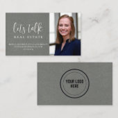 Beruflich Grey Kraft Paper Real Anwesen Visitenkarte (Vorne/Hinten)