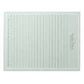 Beruflich grün Minimalistisch Notizblock (Vorderseite)