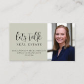 Beruflich grün reden wir über echtes Anwesen Visitenkarte (Vorderseite)