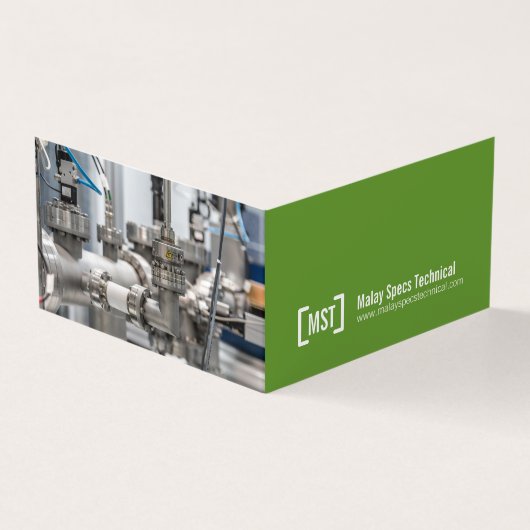 Beruflich grün und weiß zwei Foto Visitenkarten (Vorderseite)