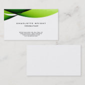 Beruflich-grün-weiß-zeitgemäßes Minimalistisches D Visitenkarte (Vorne/Hinten)