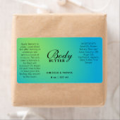 Beruflich-grüne blaue Body-Butter-Etiketten (Insitu)
