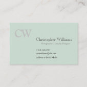 Beruflich grüne Minimalistische Visitenkarte (Rückseite)