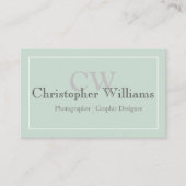 Beruflich grüne Minimalistische Visitenkarte (Vorderseite)