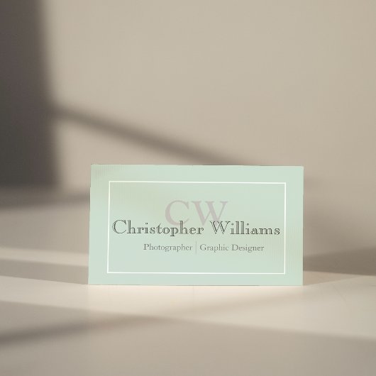 Beruflich grüne Minimalistische Visitenkarte