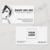 Beruflich Hair Salon - Dankeschön Rabattkarte (Vorne/Hinten)