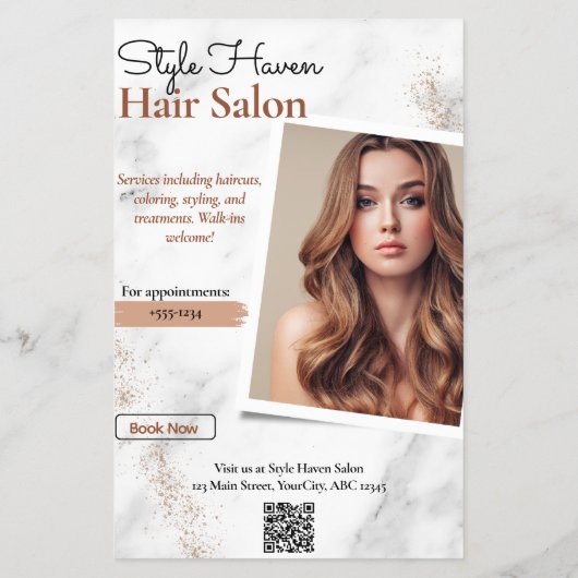 Beruflich Hair Salon Services Flyer (Hinten)
