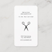 Beruflich-Hair-Stylist Visitenkarte (Rückseite)