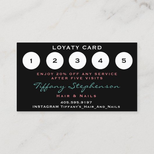 Beruflich Hairdresser Schere Rose Loyalität Visitenkarte (Rückseite)