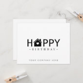 Beruflich Happy Birthday Real Anwesen Karte (Vorderseite/Rückseite Beispiel)