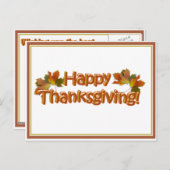 Beruflich Happy Thanksgiving Feiertagspostkarte (Vorne/Hinten)