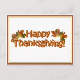 Beruflich Happy Thanksgiving Feiertagspostkarte