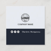 Beruflich hinzufügen Sie Ihren Logo QR-Code Foto C Quadratische Visitenkarte (Rückseite)