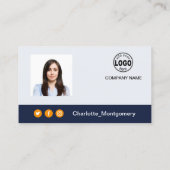 Beruflich hinzufügen Sie Ihren Logo QR Code Foto C Visitenkarte (Rückseite)