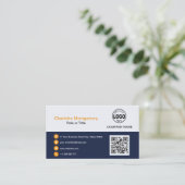 Beruflich hinzufügen Sie Ihren Logo QR Code Foto C Visitenkarte (Stehend Vorderseite)