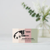 Beruflich-House-Maler - farbige Visitenkarte (Stehend Vorderseite)