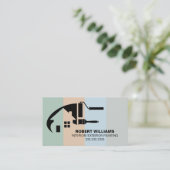 Beruflich-House-Maler - farbige Visitenkarte (Stehend Vorderseite)