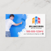 Beruflich House Painter Foto Paint Contract Visitenkarte (Vorderseite)