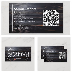 Beruflich Joinery Designs Vorlagen Ebony Wood Visitenkarte