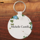 Beruflich klassische Minimalistische Blüten Vintag Schlüsselanhänger (Vorderseite)