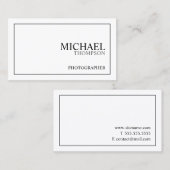 Beruflich klassisches Schwarz und Weiß Visitenkarte (Vorne/Hinten)