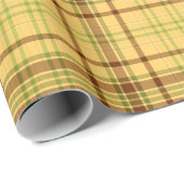 Beruflich konservative Gelbbraun Kariert Geschenkpapier (Rolleneckpunkt)