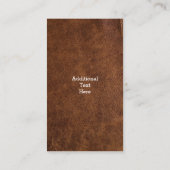 Beruflich Leder Artisan Visitenkarte (Rückseite)