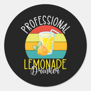 Beruflich Lemonade Drinker Lemonade Runder Aufkleber