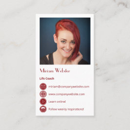 Beruflich Life Coach - Kundenspezifische Visitenka Treuekarte
