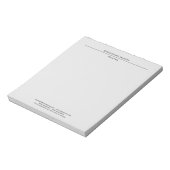Beruflich Light Gray Einfach Schlicht Notizblock (Rotiert)