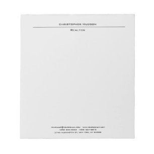 Beruflich Light Gray Einfach Schlicht Notizblock