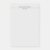 Beruflich Light Gray Einfach Schlicht Post-it Klebezettel (Vorderseite)