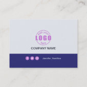 Beruflich Lila Zusatz Ihres QR-Logos Visitenkarte (Rückseite)