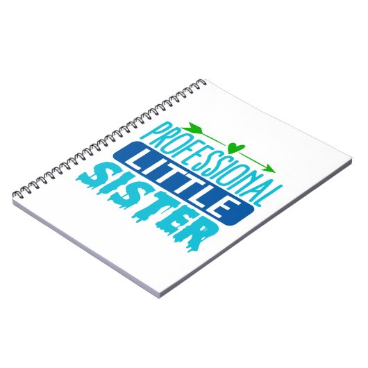 Beruflich Little Sister Blue Paint Tropfen Notizblock (Linke Seite)