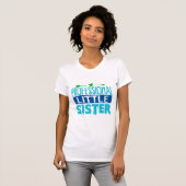 Beruflich Little Sister Blue Paint Tropfen T-Shirt (Vorne ganz)