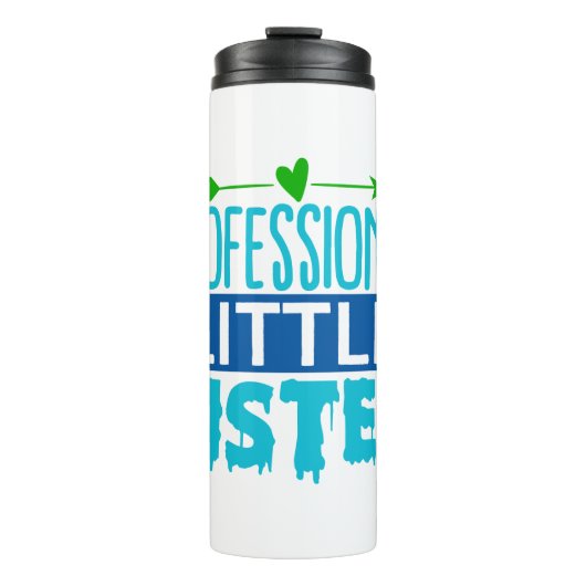 Beruflich Little Sister Blue Paint Tropfen Thermosbecher (Vorderseite)