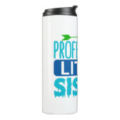 Beruflich Little Sister Blue Paint Tropfen Thermosbecher (Nach links gedreht)