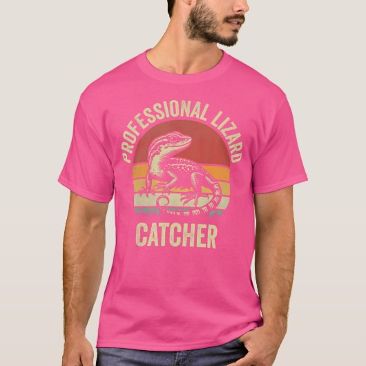 Beruflich Lizard Catcher Funny Gecko Lizard Hun T-Shirt (Vorderseite)