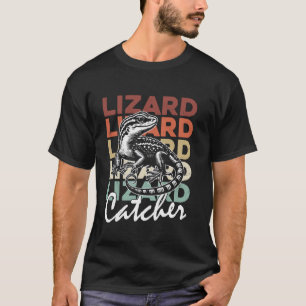 Beruflich Lizard Catcher Funny Retro Gecko Liza T-Shirt
