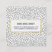 BERUFLICH LOGO EMBLEM Modernes Imitat Gold Quadratische Visitenkarte (Rückseite)