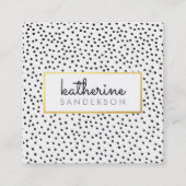 BERUFLICH LOGO EMBLEM Modernes Imitat Gold Quadratische Visitenkarte (Vorderseite)