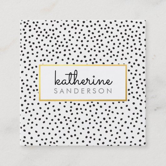 BERUFLICH LOGO EMBLEM Modernes Imitat Gold Quadratische Visitenkarte (Vorderseite)