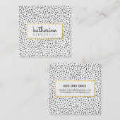 BERUFLICH LOGO EMBLEM Modernes Imitat Gold Quadratische Visitenkarte (Vorne/Hinten)