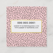 BERUFLICH LOGO EMBLEM Modernes rosa Gold BLACK Quadratische Visitenkarte (Rückseite)