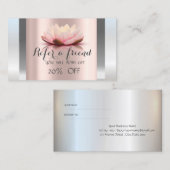 Beruflich Lotus Silver Rose Gold Empfehlungskarte (Vorne/Hinten)