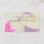 Beruflich Lotus Yoga Bokeh Visitenkarte (Rückseite)