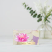 Beruflich Lotus Yoga Bokeh Visitenkarte (Stehend Vorderseite)