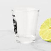 Beruflich Lounger Schwarz-weiße Tinte Personalisie Schnapsglas (Rechts)
