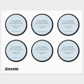 Beruflich Luxe Black und Blue Runder Aufkleber (Blatt)